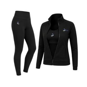 Women Training Set With Jacket – Black Colour